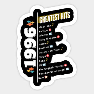 1996 Time Capsule Era - Front & Back - Retro Pop Culture Sticker